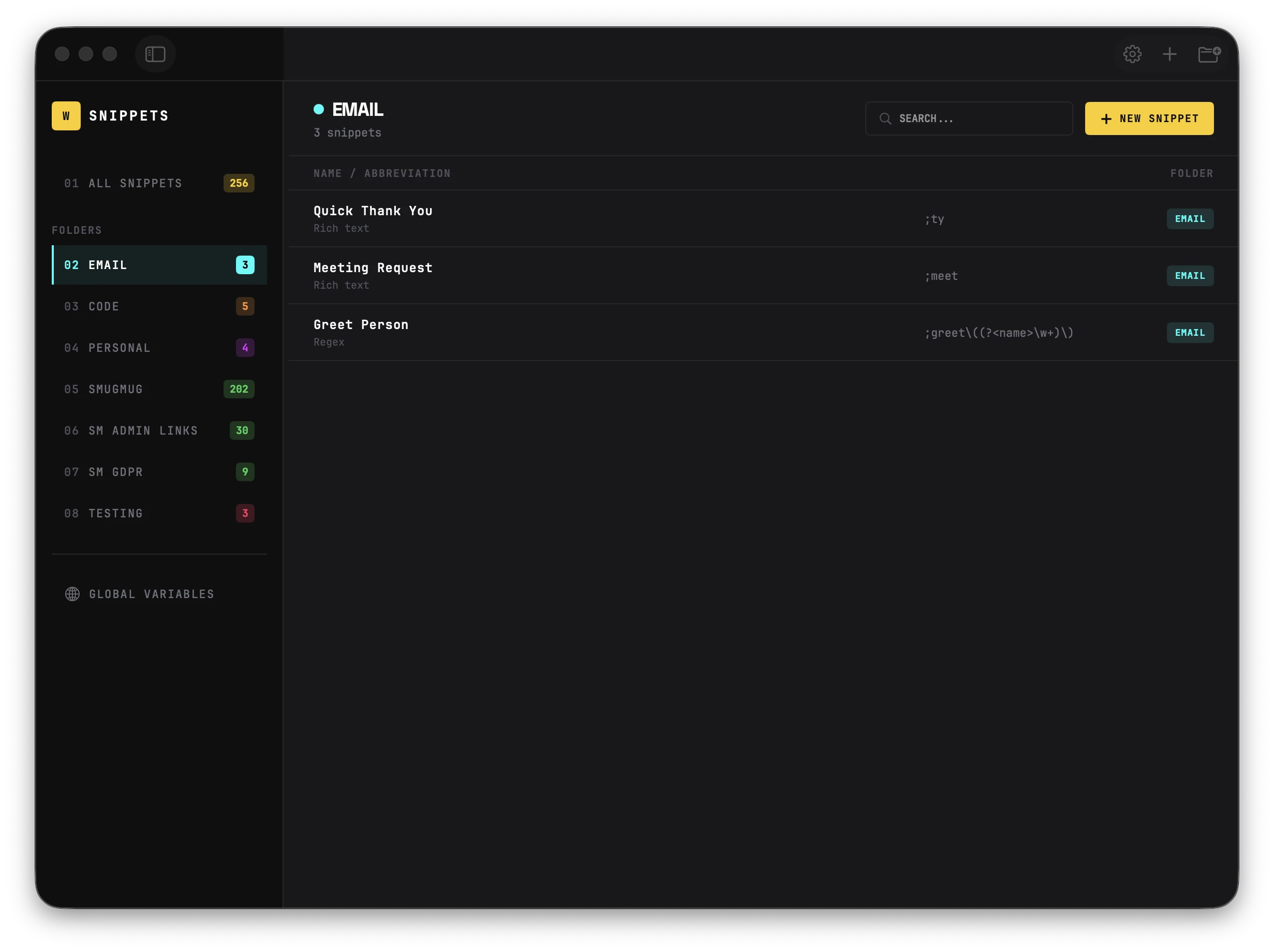 Wordy app screenshot